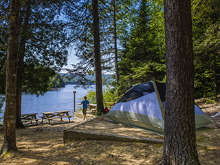 Campground at parc national du Mont-Tremblant