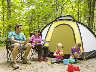 Campground at parc national de la Jacques-Cartier