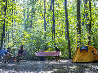 Campground at Parc national d'Oka