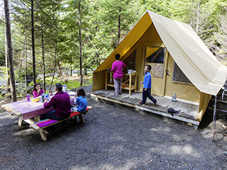 Campground at parc national du Lac-Témiscouata