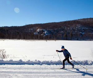 Cross-country skiing trails at Gatineau Park