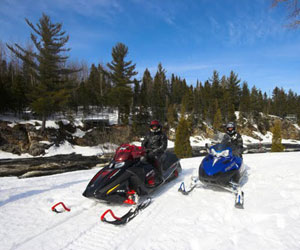 Snowmobile to access remote areas