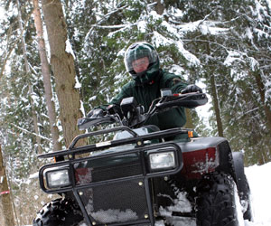 ATV, quad and four-wheel riding in winter in Quebec