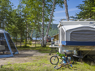 Campground at réserve faunique de Portneuf