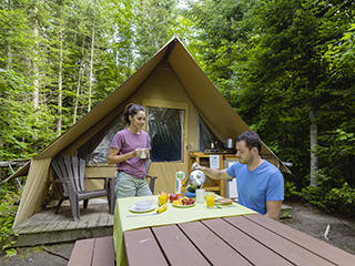 Campground at Parc national des Hautes-Gorges-de-la-Rivière-Malbaie