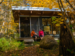 Cabins at parc national de la Jacques-Cartier