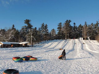 Snow tubing hill at Le Domaine de l'Ange-Gardien
