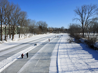 L'Assomption River ice skating rink