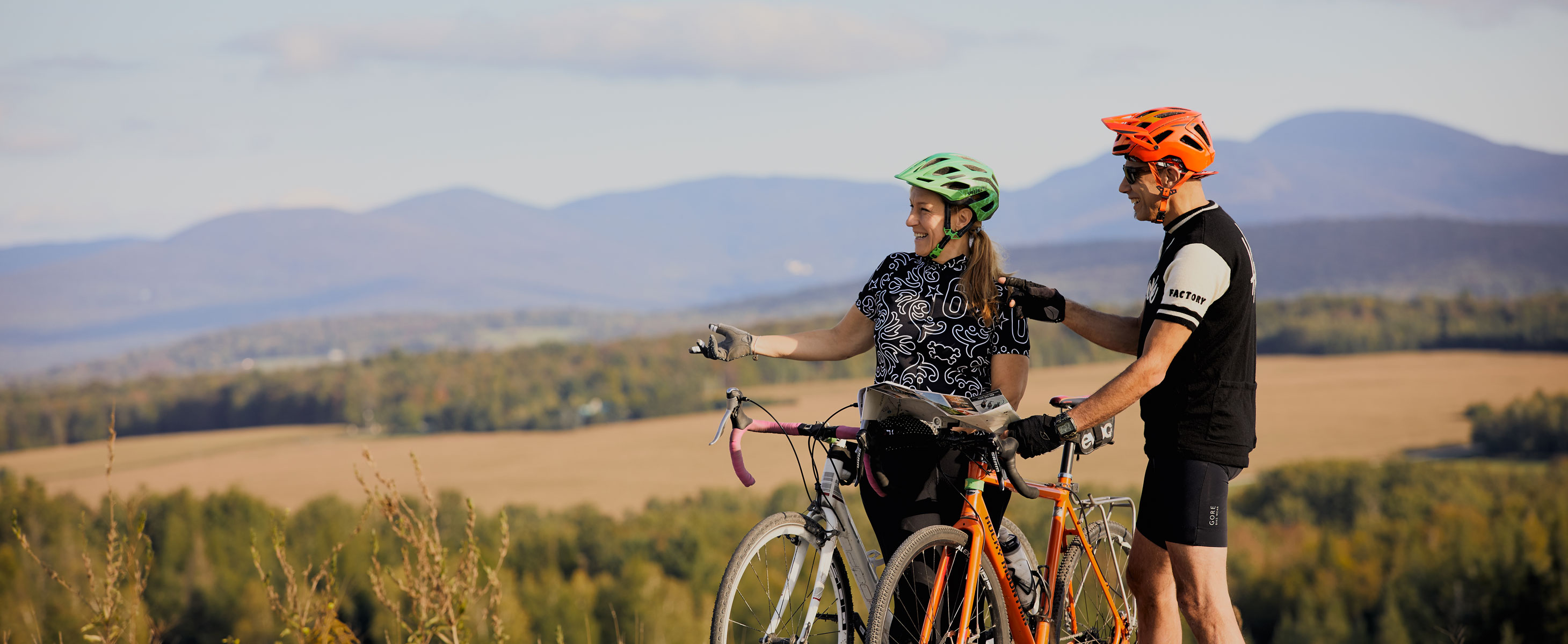 cyclists on vacation in the Brome-Missisquoi region