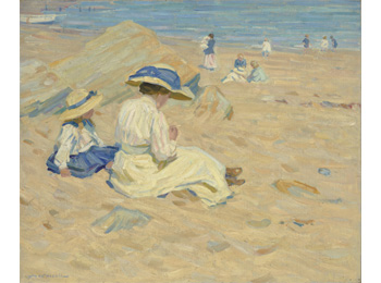On the Beach painting by Helen Galloway McNicoll.