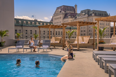 Get a taste of European charm during a stay at the Hilton Québec