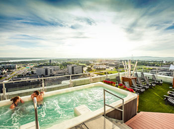 Relax on the rooftop at SKYSPA!