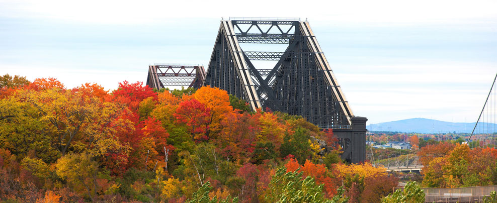 Quebec Bridge in the fall