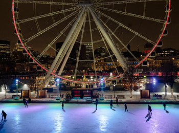 Skating rink at the Old Port of Montreal