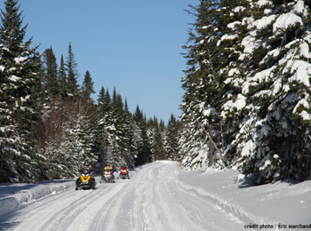 Snowmobiling in Quebec's ZEC network
